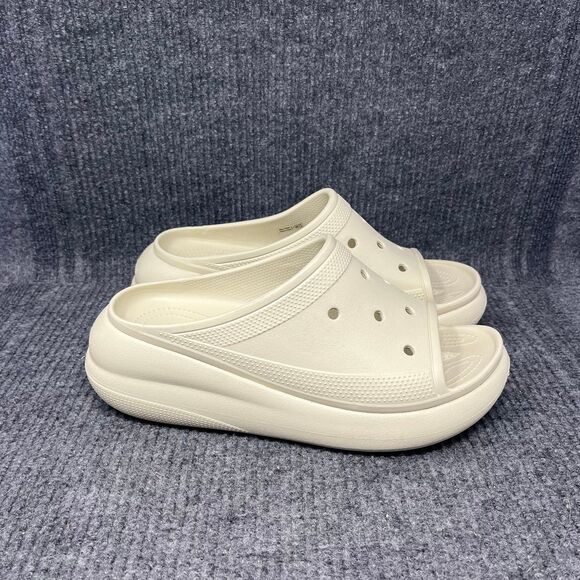 Crocs Crush Slide Wedge Sandals Bone Cream Beige Men’s Size 11 - Picture 1 of 8
